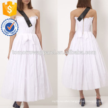 New Fashion White Strapless Full Skirt Gown With Contrasting Strap Manufacture Wholesale Fashion Women Apparel (TA5217D)